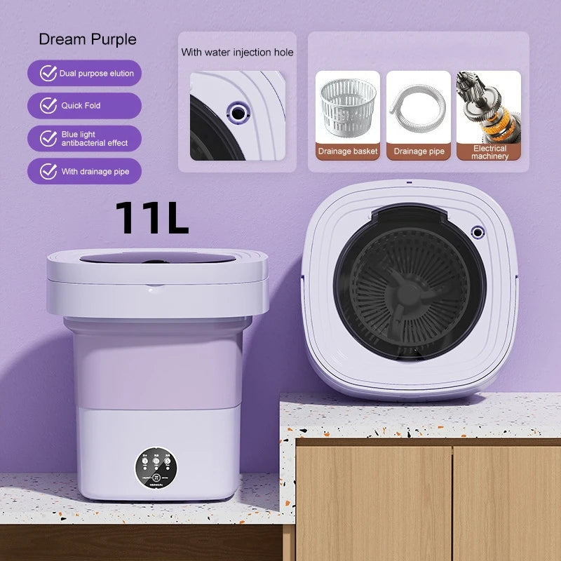 6L/11L Portable Washing Machine (Foldable)