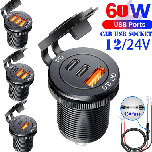 Quick Charge Car USB Socket